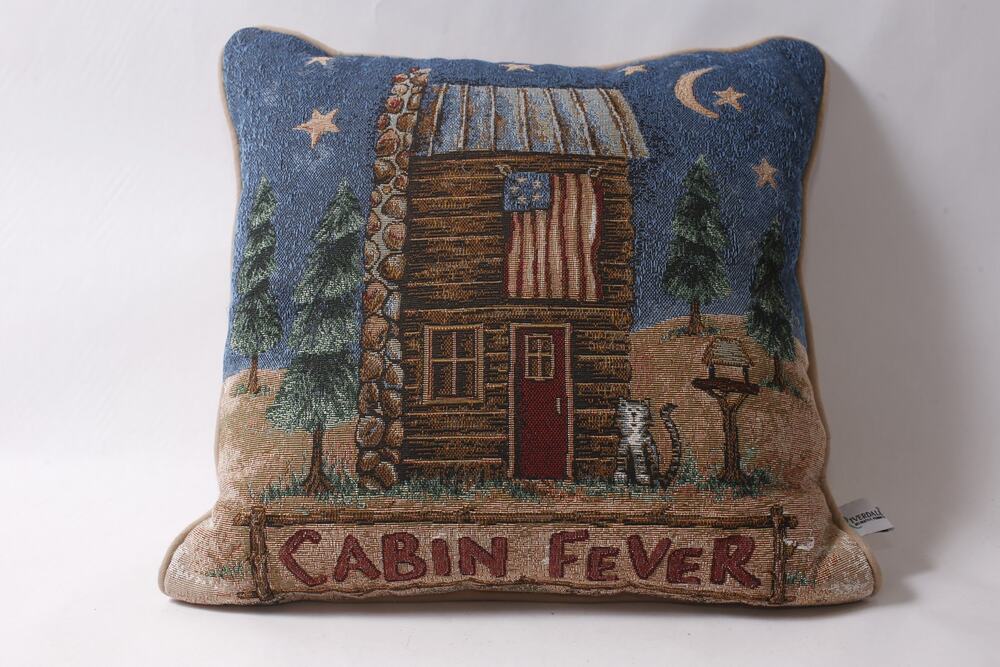 Cabin Fever Throw Pillow 16" Tapestry Design by Riverdale ~ 260817-WH 956